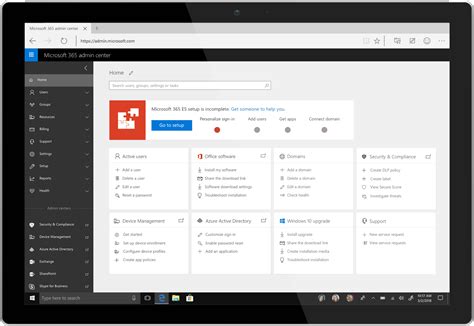 office 365 admin center overview